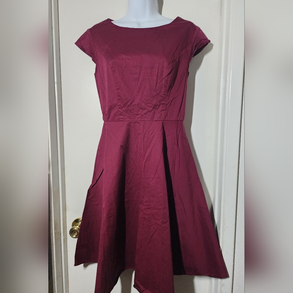 Chic Wine Midi Dress